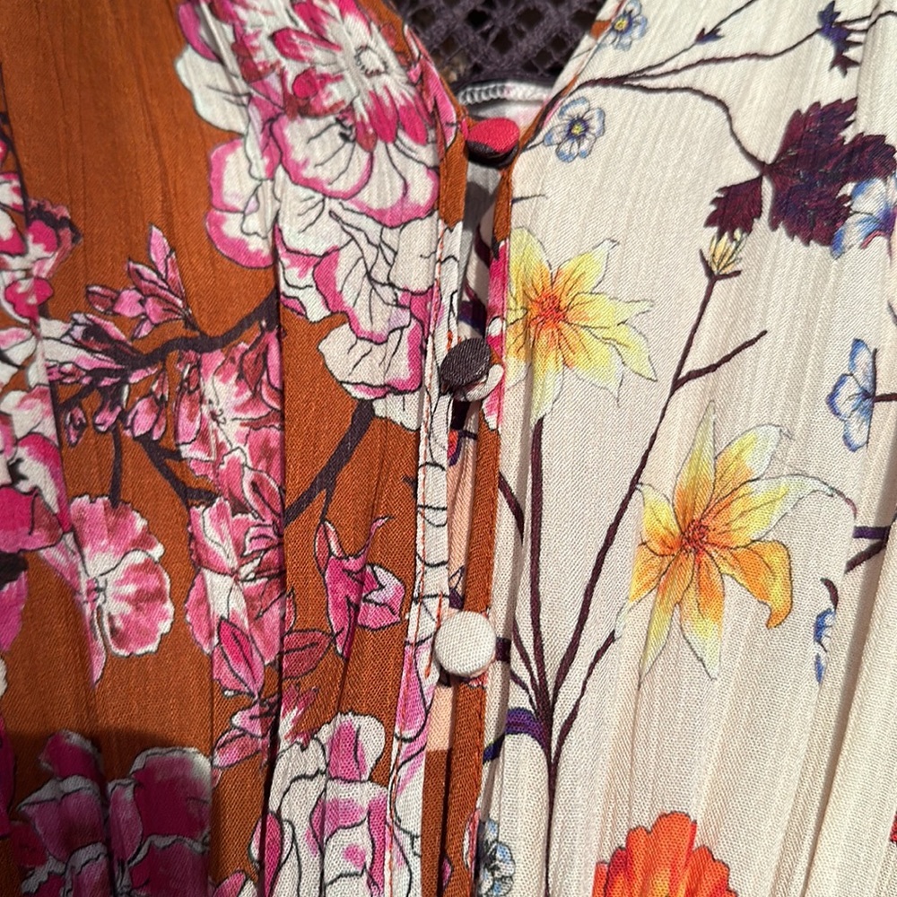 Jumpsuit In Rust, Brown, Cream And Splashes Of Ye… - image 5